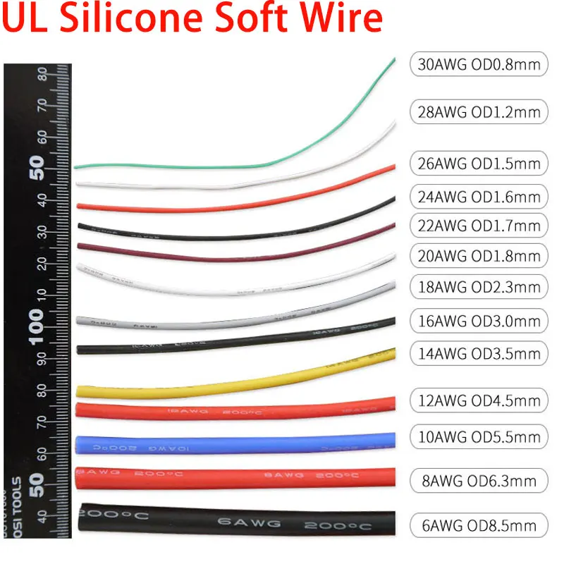 Wire 22 Gauge Copper - Cabo Resistente ao Calor 1M/5M 30