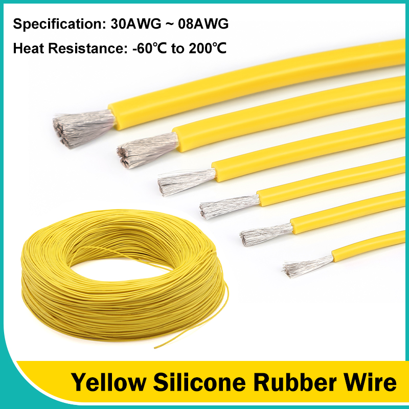 Wire 22 Gauge Copper - Fios de borracha de silicone macio