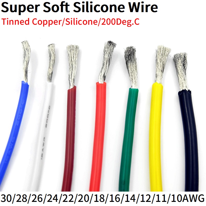 Wire 22 Gauge Copper - Fio de borracha de silicone super