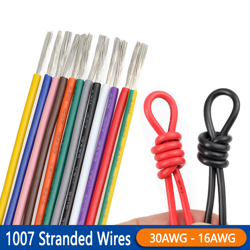 Wire 22 Gauge Copper - Fio Elétrico Multi-Fios 1007 de 20/50m,
