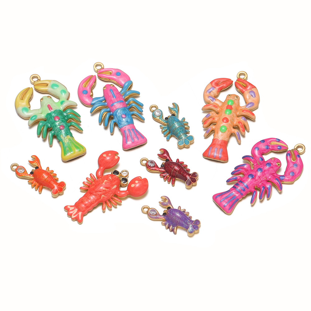 Jewelry Making 4 Year Old - 4 Peças de Pingentes de Lagosta