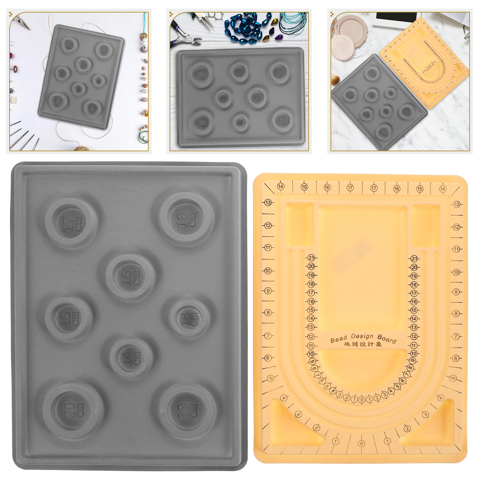 Jewelry Making Board - 2 Peças de Bandeja para Design