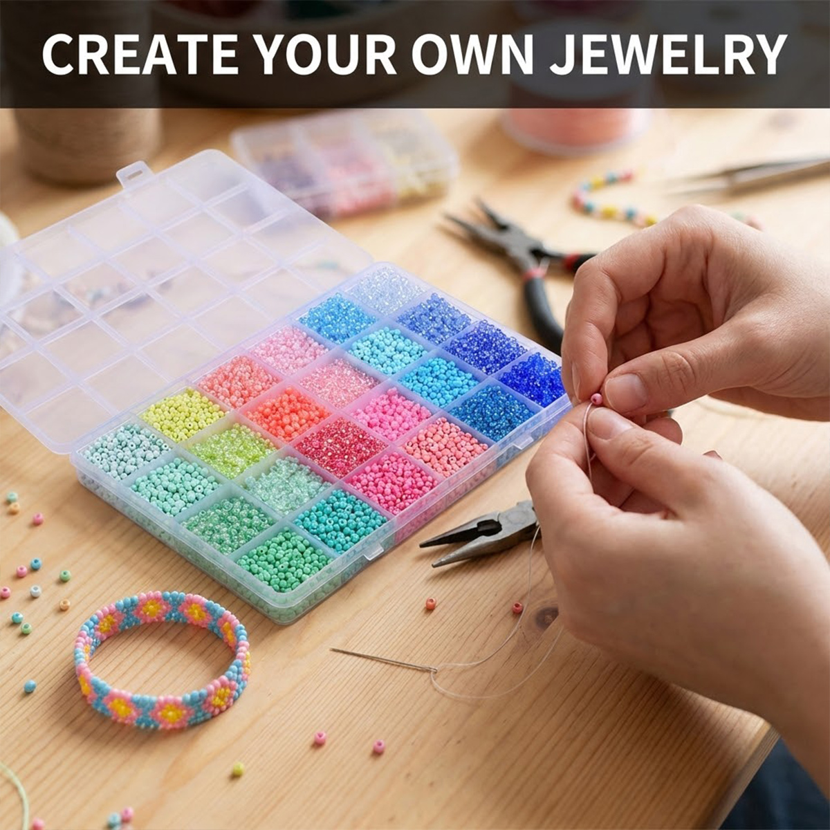 Kit com 5200 Contas de Vidro S - Jewelry Making Tutorial avaliação e preço