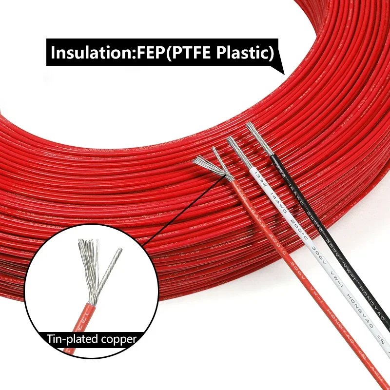 2/5/10m UL1332 PTFE Fio de alt - Wire 22 Gauge Copper avaliação e preço