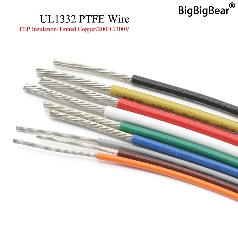 Fio ptfe ul1332 de 1m/5m, 30/2 - Wire 22 Gauge Copper avaliação e preço