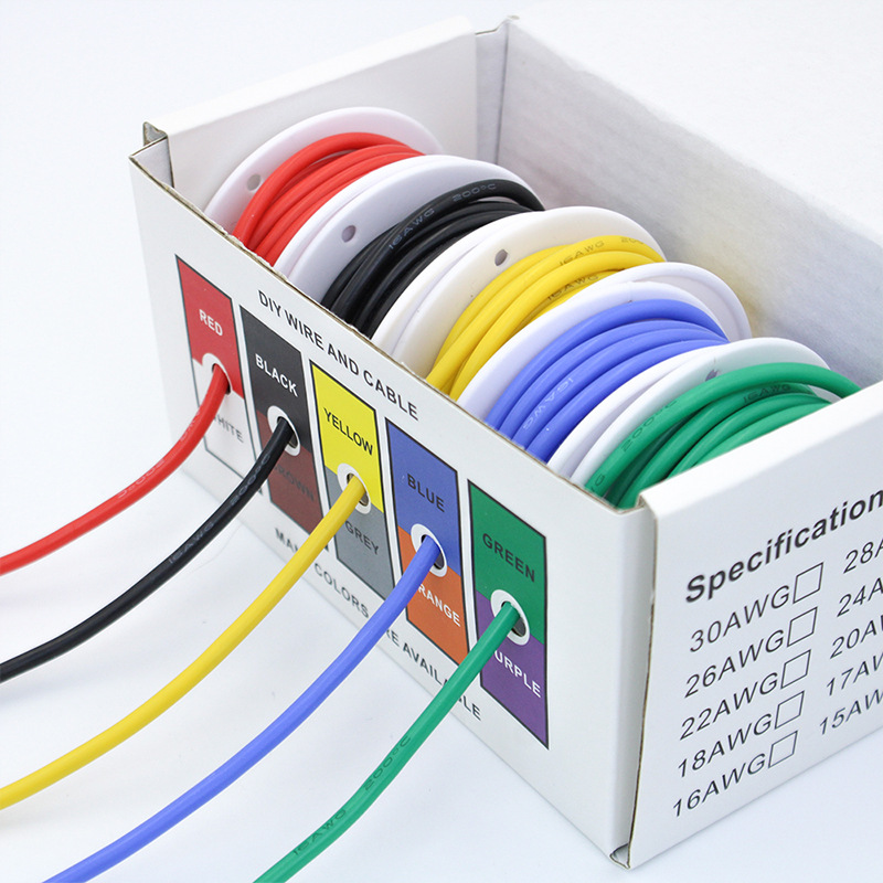 Fio elétrico flexível de silic - Wire 22 Gauge Copper avaliação e preço